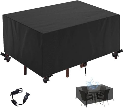 Abdeckung Gartenbank für Bänke 4-Sitzer,110x110x85cm(LxWxH) Robuste Gartensofa-Schutzhülle wasserdicht und wetterfest aus Oxford 600D abdeckplane