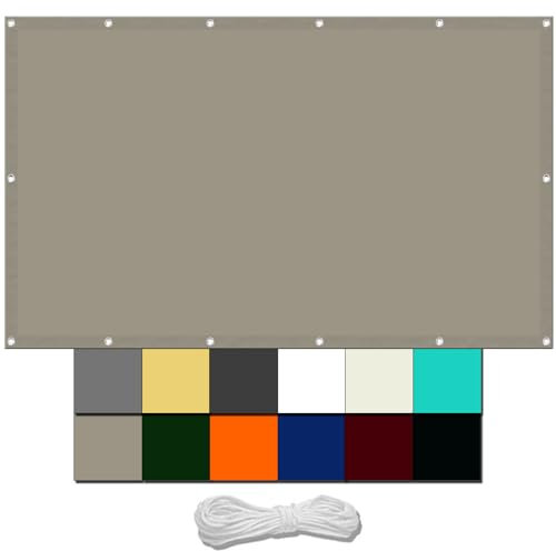 Toile D'ombrage Pergola Filet 4 x 6 m UV Protection avec Oeillets Tissu Polyester Multi Couleur et Taille Bâche dombrages La Couverture VéGéTale Serre Pergola, Kaki