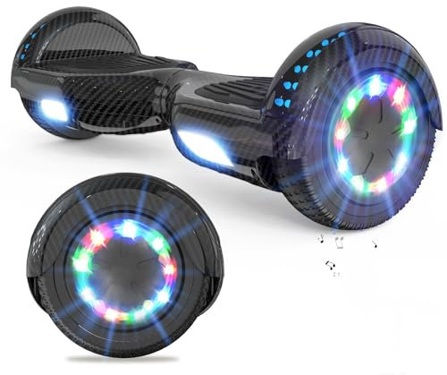 VOUUK Hoberboard 6,5-Zoll-Hoverboard mit zwei Rädern, Mit Bluetooth-Lautsprecher, Mit LED-Lichtern Geeignet für Kinder…