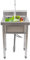 Lavello da cucina indipendente con rubinetto esterno, lavandino officina casale indipendente ristorazione commerciale, 50 cm lavello della cucina industriale 201 in acciaio inox singola ciotola bacino