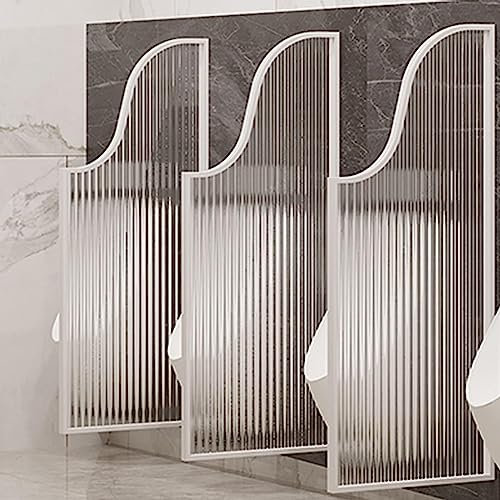 KLLJHB Urinal-Trennwand, WC-Trennwand, Wandmontage, Matel-Rahmen, Urinal-Sichtschutz, Urinal-Trennwand, Schutz, Trennwand, Trennwand, mattiert (schwarzer Teil).