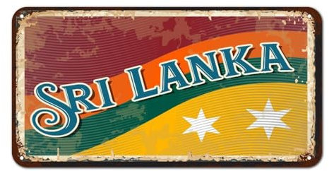 Sri Lanka Flaggenschild, patriotisches Land, Metall-Wandkunst, Sri Lanka, Metallschild, Blechschilder für Zuhause, Schlafzimmer, Tor, Outdoor-Wanddekoration, 30,5 x 15,2 cm