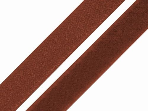 Klettband 20mm Breit Klettverschluss Band zum annähen (schokobraun, 5 Meter)