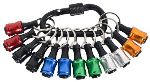 12 PCS 1/4 Zoll Tragbarer Bohrerhalter Schraubendreher-Bits Halter, Schraubendreherhalter Aus Aluminiumlegierung zum Transport Diverser Bohrer-Schraubendreher