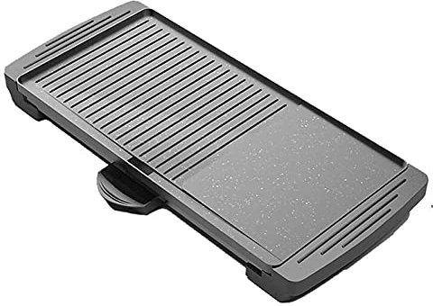 Barbecue Grill Barbecue senza fumo per interni Griglie a contatto Grill senza fumo per interni, Bistecchiera elettrica, Griglia da tavolo 2 in 1, Superfici di cottura antiaderenti, Regolazio