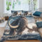 NAHCBIOT Mammoth Betten Set Kinder 3D Ice Age Bettbezug Set Gedruckt Bettwäsche Set Für Mikrofaser Kinder Jungen Mädchen Weich Haltbar Atmungsaktive King（220x240cm）