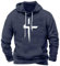 Generisch Kapuzenpullover Herren Mit Aufdruck, Herren Sweatshirt Langarm Mit Kragen, Christliches Kreuz Sweatshirtchristus Cross Herren Pullover Hoodie Kreuz Faith Techwear Kapuzenpullover Fashion