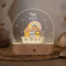 LILUNA – Personalisiertes Schlummerlicht Baby Arche Noah Regenbogen Pastell | dimmbar, kabellos, aufladbar | individualisierte Nachtlampe Babys - Taufgeschenk