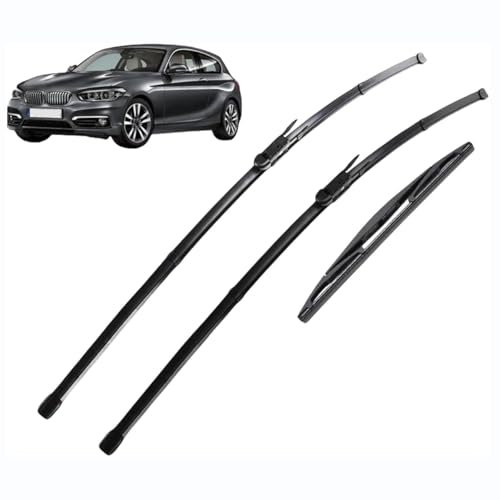 Regenwischer Wischerblätter für BMW 1er F20 F21 2011–2019, 22''+18''+12'', Allwetter-Wischer Vorne und Hinten Windschutzscheibe Autozubehör