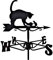 Wetterhahn für Garten Wetterfahne Katze und Maus Edelstahl Gartenstecker Messwerkzeuge Windrichtungsanzeiger für Terrasse Hof Ornament Dekoration Wetterhahn