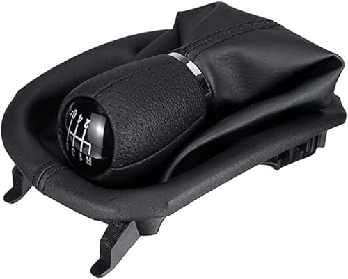 Yoegerery Pomo de la palanca de cambios manual de 5 6 velocidades con tapa guardapolvo para Seat Leon 1 MK1 Toledo II MK2 1998 (R6 velocidades)