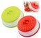 Hwtcjx 2 Pcs Microwave Cover, Plate Covers, Microwave Food Covers, Made of Plastic PP + TPR Material, Foldable, High Temperature Resistant, for Oil and Splash Proof, Drain, Fruit Tray (Red, Green)