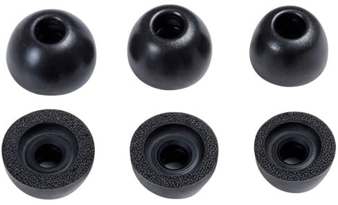 Rhinenet Replacement Memory Foam Ear Tips Compatible with Beats Studio Buds/Beats Solo Buds Earbuds Noise Isolation & Soft Comfortable Ear Foam Tips, Fit in The Charging Case 3 Pairs Black