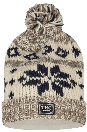 THC Schafwoll Pudelmütze 609 Norweger grau | Schafwolle | Strickmütze | Pudelmütze | Woll-Mütze | Schafwollmütze | Wintermütze