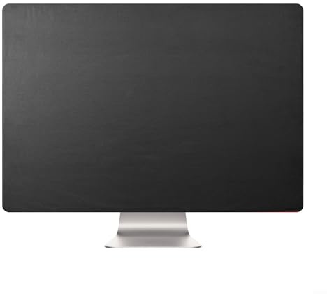 Eawfgtuw 21-27 Zoll Monitor Staubschutz Wasserdicht Staubdicht Nylon Displayschutzfolie Sleeve für Desktop Computer Display TV in Silber Schwarz Computer Monitor (27 Zoll Schwarz)
