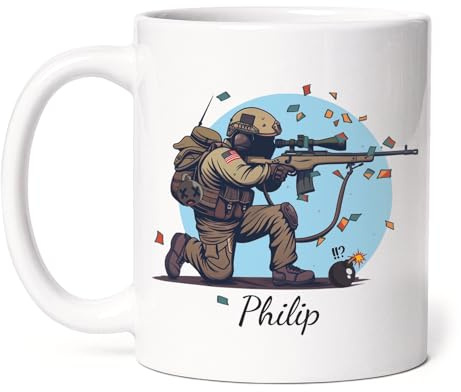 Tasses À Café Armée De Tireurs D'Élite Tasses en Porcelaine Idéal Mugs Personnalisée Tasse À Thé pour Familiale Travail Anniversaire 330Ml