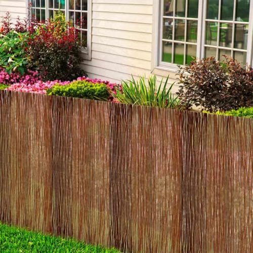 zylophax Recinzione in salice naturale 180 x 300 cm pannello barriera staccionata grigliato per giardino esterno terrazzo cortile con protezione privacy delimitazione confine