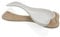 Brandani (54613) - Repose-cuillère en forme de cœur, en porcelaine blanche, sur un support en bambou naturel, 26 x 11 x 5 cm