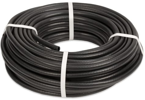 HydroSure 13mm x 30m Flexible Garden Hose Pipe, Reinforced Black Hose Pipe | Durable Reinforced Water Line for Domestic Irrigation, Kink Resistant UV Protected Outdoor Hose