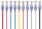 Monoprice SlimRun - Cable de conexión Ethernet Cat6A - Cable de Red de Internet - RJ45, Trenzado, UTP, Cable de Cobre Puro Desnudo, 30AWG, 5 pies, 10 Colores, Paquete de 10
