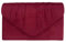 LeahWard Women's Suede Clutch Handbags Purse Wedding Bags 308 (Burgundy)