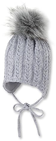 Sterntaler Unisex Baby Strickmütze StrickMütze, Silber mel., 39 EU