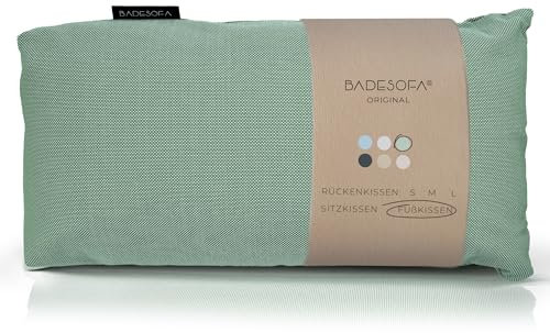 BADESOFA® Fußkissen | Premium-Qualität | Badewannen-Kissen für bequemes Baden | Made in EU | Badewanne-Kissen waschbar | Bade-Kissen in Grün | Badewannen-Zubehör | Passt in Jede Badewanne