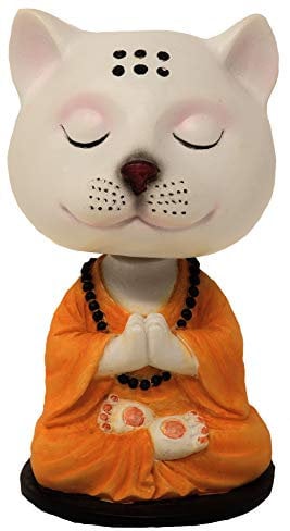 MC Wackelkopf Yoga Katze Figur Auto