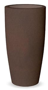 Moovere Zylindrischer Blumentopf aus Polyethylen, Gartendekoration, Terrasse, Haus (Bronze, 70)