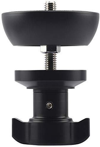 Haoge 75mm Metal Half Ball Flat to Bowl Adapter Convert Video Bowl Tripod and Fluid Head with 3/8 Screws for Manfrotto 501/502/504