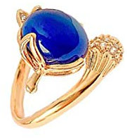 SALAN Goldene Eröffnungsringe des Fuchs-kopfes Für Frau Mit Farbwechsel-Design Ungewöhnliche Ringneuheit Schmuck Party Girl