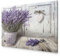 murando Akustikbild Lavendel Bilder Akustikschaum Hochleistungsschallabsorber Schallschutz Leinwand 1 tlg Wandbild Raumakustik Schalldämmung Blumen Holzoptik Vintage b-C-0647-b-a