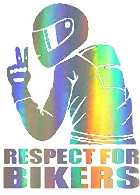 HANBOLI Autoaufkleber, 3D Respekt Für Radfahrer Wasserdicht Reflektierende Biker Motorrad Auto Aufkleber Aufkleber Regenbogen