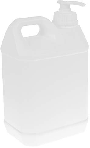 Milisten Plastic Jugs 2.5L Hand Pump Soap Dispensers Liquid Cosmetics Storage Container for Home Mall Office White