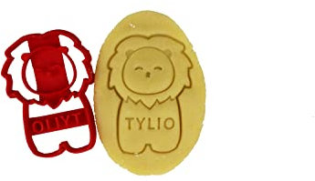 3DKOUPE - Emporte-pièce lion - Personnalisable avec texte - Couleur au choix - Conçu et fabriqué en France