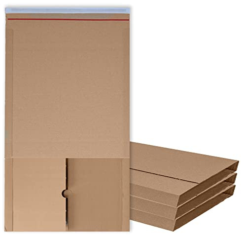 AKAR Book Wrap Mailer (251x165 + 80mm) A5 Postal Boxes for Posting Packaging & Secured Shipping | Protective Corrugated Cardboard Mailer cover from the edges | Perfect for Small Book, Diary (50)