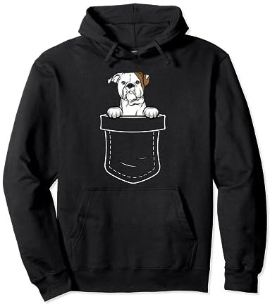American Bulldog Brusttasche Hund Pullover Hoodie