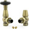 Hot Flow | Jordan Angled Thermostatic Radiator Valve 10mm Compression (Antique Brass)