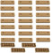 AERZETIX - C65809-25 Stück Möbelgleiter/Füße 56x16x7 mm aus Kunststoff zum anschrauben, rechteckig - buchenfarben - Tisch Schrank kommode wandschrank Bett keil zubehör bodenschutz höhe