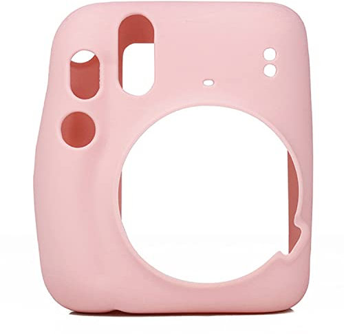Braleto Housse de Protection pour Appareil Photo Compatible avec Fujifilm Instax Mini 11 Housse de Protection en Silicone Souple Antichoc (Rose)