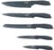 Russell Hobbs Nightfall Stone 5 Piece Knife Set, Chef’s, Bread, Carving, Utility, Paring Knives, Stainless Steel, Non-Stick, Dishwasher Safe, Blue Marble