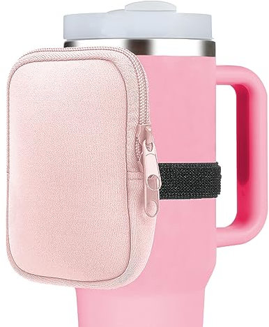 Towsnails Wasserflaschen-Tasche, für 530 - 1,1 l Wasserbecherhalter, Fitnessstudio-Becher-Zubehör für Damen und Herren zum Laufen, Wandern, Outdoor-Abenteuer, Wasserflasche, Handheld-Caddy-Rosa