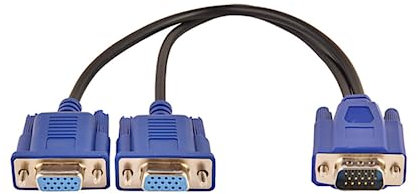 YSJJZRL 30cm VGA Monitor Y-Splitter Cable,VGA Male to 2 VGA Female Adapter Converter Video Cable