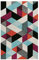Wecon Home Moderner, farbenfroher Esprit Kurzflor Teppich im Retro Look für Wohnzimmer, Schlafzimmer und Kinderzimmer – Uptown (140 x 200 cm, bunt)