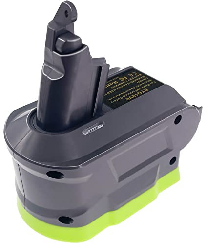 BTRUI V6 Adapter for Ryobi 18V Lithium Battery Convert to for Dyson V6 Absolute Motohead Animal Mattress DC58 DC59 DC61 DC62 SV04 SV09 Handheld Vacuum Cleaner
