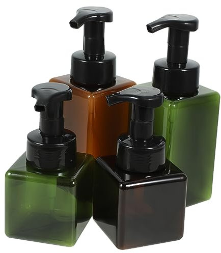 minkissy 4 Stück Mousse-Flasche Blumenschaum-seifenspender Schaumspenderflasche Nachfüllbare Flaschen Lotion Flasche Reise Lotionspender Reisen Handwaschflüssigkeit Plastik Verdicken