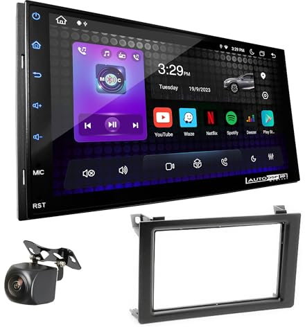 UGAR Kompatibel für SAAB 9-3 2007-2011 7 Zoll Android DSP 13 4GB+64GB DAB+ Autoradio HD Full Touch Screen GPS Navigation