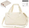 Ceneda Kleine Sporttasche Reisetasche mit Nassfach 45x36x20cm Trainingstasche für Damen Herren (Beige)