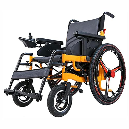 VejiA Heavy Duty Electric Wheelchair, Lightweight Portable Powerchair Foldable Power Electric Wheelchair with Polymer Li-Ion Battery (Right Side Controller)