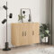 FENLAX Sideboard Kommode Wohnzimmer Sideboard Flur Komodenschrank Für Schlafzimmer Tahta Aparador Beistellschrank 90x34x80 cm Sonoma-Eiche